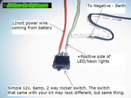 Rocker switch wiring no ground